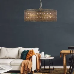 23.5" 3-Light Bryar Chandelier Brass/Crystal - River Of Goods -Safavieh Store GUEST 003998eb e8ce 4fef 957d 696eafc3d669