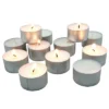 8hr Long Burning Tea Light Unscented Candles White - Stonebriar Collection