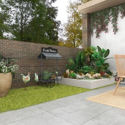 17" X 10" Eclectic Metal Birds Garden Sculpture - Olivia & May 19 17" X 10" Eclectic Metal Birds Garden Sculpture - Olivia & May - Image 17