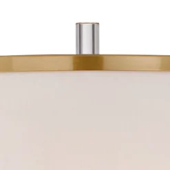 Possini Euro Design Cadence Modern Floor Lamp Standing 62" Tall Crystal Glass Column Satin Brass Linen Drum Shade For Living Room Bedroom Office House -Safavieh Store GUEST 025fd2b8 717b 493c 9c9f c8393a3d6c7a