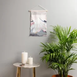 Iveta Abolina Off The Grid Purple Wall Hanging Portrait White - Deny Designs