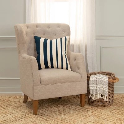 20"x20" Oversize Striped Square Throw Pillow Cover - Rizzy Home 6 20"x20" Oversize Striped Square Throw Pillow Cover - Rizzy Home - Image 4