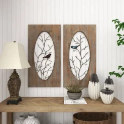Set Of 2 Wood Bird Wall Decors With Tree Branches Brown - Olivia & May 24 Set Of 2 Wood Bird Wall Decors With Tree Branches Brown - Olivia & May -Safavieh Store GUEST 03d3cfd3 2666 48fc 8d4e e8c2fe161c11