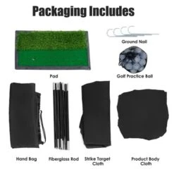 Costway Portable 10' Golf Practice Set Golf Hitting Net Cage W Target Bag Ball Grass Mat 18 Costway Portable 10' Golf Practice Set Golf Hitting Net Cage W Target Bag Ball Grass Mat -Safavieh Store GUEST 0495f510 36f1 42fa 913e 405bd4e0a6df