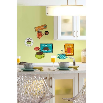 Cafe Peel And Stick Wall Decal - RoomMates 3 Cafe Peel And Stick Wall Decal - RoomMates