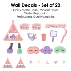 Big Dot Of Happiness Pajama Slumber Party - Peel And Stick Girl Birthday Vinyl Wall Art Stickers - Wall Decals - Set Of 20 -Safavieh Store GUEST 05ddf16c ac60 4a2f 8c96 82436c5ba787