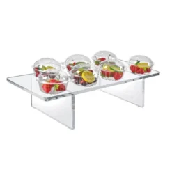Azar Displays Clear Acrylic 22"W X 10"D X 6"H 1/2" Thick Deluxe Riser W/ Bumpers -Safavieh Store GUEST 069f0240 217c 405a 8cb6 787319855c3f