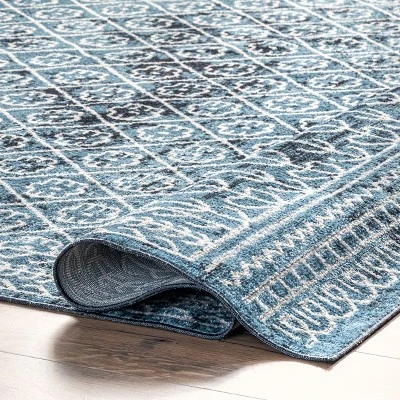 NuLOOM Prestyn Machine Washable Faded Trellis Area Rug 5 NuLOOM Prestyn Machine Washable Faded Trellis Area Rug - Image 3