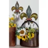 Set Of 3 Metal Fleur De Lis Relief Wall Decors - Olivia & May