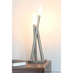 26" Icicle Desk Lamp Brushed Nickel - LumiSource -Safavieh Store GUEST 09fdad8c 5f0d 4bc3 89f0 36a500b69f5c