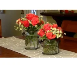 Set Of 2 Glass Vases With Lids Metallic Pewter - Ultimate Innovations -Safavieh Store GUEST 0acbef87 7ab9 4d20 bd44 7d852021a550