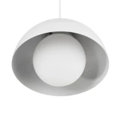 1-Light Amelia Plug-In Pendant With Glass Shade Matte White - Globe Electric -Safavieh Store GUEST 0beb224b 1915 4bc2 895d 14b3506a8355