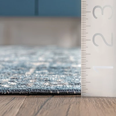 NuLOOM Prestyn Machine Washable Faded Trellis Area Rug 4 NuLOOM Prestyn Machine Washable Faded Trellis Area Rug - Image 2