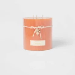 Ribbed Pillar Pumpkin Spice Candle - Threshold™ -Safavieh Store GUEST 0d63d7f3 068b 4568 b0aa dd0d0ee144a9