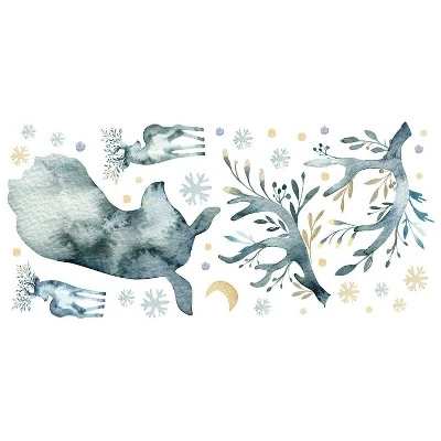 Winter Deer Peel And Stick Giant Wall Decal - RoomMates 4 Winter Deer Peel And Stick Giant Wall Decal - RoomMates - Image 2