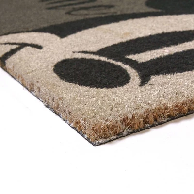 Mickey Mouse 2pk Coir Door Mats Gray 3 Mickey Mouse 2pk Coir Door Mats Gray - Image 2