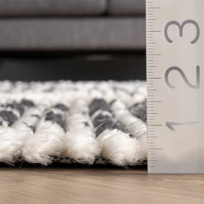 NuLOOM Celia Soft Shag Abstract Aztec Fringe Area Rug 4 NuLOOM Celia Soft Shag Abstract Aztec Fringe Area Rug - Image 2