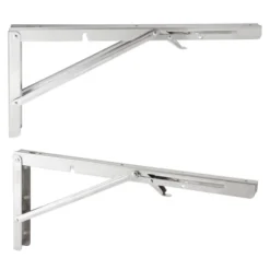 Built Industrial 2 Pack Folding L Wall Shelf Bracket, 16 Inch Collapsible Hardware With Locking Hinge For Garage Shelves, Holds 160lbs -Safavieh Store GUEST 0e69bac7 cf03 4403 9405 25747279d1a2
