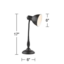 360 Lighting Breck Desk Table Lamp 17" High Dark Bronze Metal Adjustable Gooseneck Arm For Bedroom Bedside Nightstand Office Kids Family House Home -Safavieh Store GUEST 0edaa702 ce76 4c85 9ebd 5dd733a2f7d6