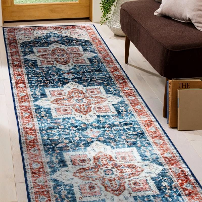 World Rug Gallery Distressed Traditional Machine Washable Area Rug 7 World Rug Gallery Distressed Traditional Machine Washable Area Rug - Image 5