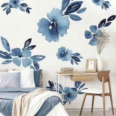Clara Jean April Showers Flowers Peel And Stick Giant Wall Decal Blue - RoomMates 4 Clara Jean April Showers Flowers Peel And Stick Giant Wall Decal Blue - RoomMates - Image 2