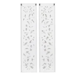 Set Of 2 Wood Floral Intricately Carved Scroll Wall Decors White - Olivia & May -Safavieh Store GUEST 13049125 9376 4386 bb29 c09960777cff