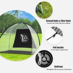Costway Portable 10' Golf Practice Set Golf Hitting Net Cage W Target Bag Ball Grass Mat 14 Costway Portable 10' Golf Practice Set Golf Hitting Net Cage W Target Bag Ball Grass Mat -Safavieh Store GUEST 138780ff e628 46ee b048 ce5aafeee1d1