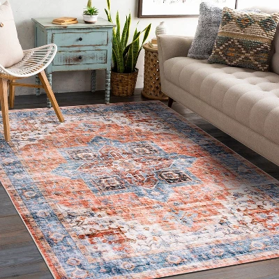 World Rug Gallery Distressed Traditional Machine Washable Area Rug 9 World Rug Gallery Distressed Traditional Machine Washable Area Rug - Image 7