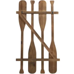 Coastal Wood Paddle Wall Decor With Arrow And Stripe Patterns - Olivia & May -Safavieh Store GUEST 148322d5 6d99 4bc0 a863 f3c13e9ea904