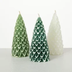 4"H Sullivans Cone Pine Tree Candle Set Of 3; Green 7 4"H Sullivans Cone Pine Tree Candle Set Of 3; Green -Safavieh Store GUEST 14c69e16 329f 4b24 b66d cb7554568f33