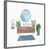 16" X 16" Bathroom I By Farida Zaman Framed Canvas Wall Art Green - Amanti Art -Safavieh Store GUEST 14d98b33 d457 4592 894d 193115233b48