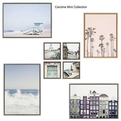 18" X 24" Sylvie Palm Tree Paradise Framed Canvas Wall Art By Caroline Pink/Mint - Kate And Laurel 6 18" X 24" Sylvie Palm Tree Paradise Framed Canvas Wall Art By Caroline Pink/Mint - Kate And Laurel - Image 4