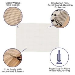 Flash Furniture Non Slip Rug Pad For Area Rug, Hardwood Floor Rug Gripper Anti Skid Rug Pad Protective Cushioning Rug Pad -Safavieh Store GUEST 157e3ccb 3887 4714 9327 ca9ea4a9575e