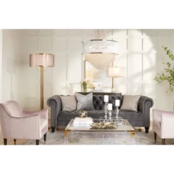 Vienna Full Spectrum Pioggia Chrome Pendant Chandelier 23 1/2" Wide Modern Crystal 5-Light Fixture For Dining Room House Foyer Kitchen Island Entryway -Safavieh Store GUEST 16c49be9 0907 41a6 a993 9c9fa7cec1b3