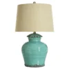 Turquoise Ceramic Table Lamp With Beige Hardback Linen Shade - StyleCraft -Safavieh Store GUEST 17042d9b b895 4c7b 9467 00d2e14736a8