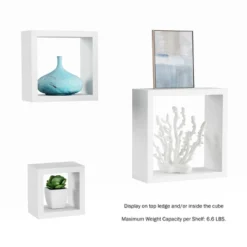 Floating Shelves- Cube Wall Shelf Set With Hidden Brackets, 3 Sizes To Display Decor, Books, Photos, More- Hardware Included By Hastings Home (White) 11 Floating Shelves- Cube Wall Shelf Set With Hidden Brackets, 3 Sizes To Display Decor, Books, Photos, More- Hardware Included By Hastings Home (White) -Safavieh Store GUEST 178937d0 1dc8 4a28 bcc9 567702f61027