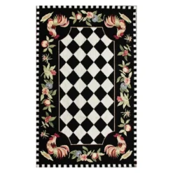 Angla Rooster Kitchen Area Rug Black - NuLOOM -Safavieh Store GUEST 1808dbdf ae83 41cd bd70 c902f2b17be0