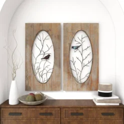 Set Of 2 Wood Bird Wall Decors With Tree Branches Brown - Olivia & May 28 Set Of 2 Wood Bird Wall Decors With Tree Branches Brown - Olivia & May -Safavieh Store GUEST 180f0b74 ac72 4de1 8c5c c661052b33ab