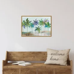23" X 16" Tropical Dream By Asia Jensen Framed Canvas Wall Art - Amanti Art -Safavieh Store GUEST 18af1c56 0b07 4df0 a6dc 9929e345f8cf