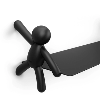 Buddy Floating Wall Shelf Black - Umbra 6 Buddy Floating Wall Shelf Black - Umbra - Image 4