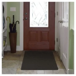 3'x5' Solid Dotted Doormat Black - HomeTrax