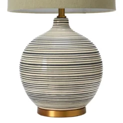 Textured Striped Ceramic Table Lamp With Linen Shade (Includes LED Light Bulb) Black/White/Gray - Storied Home 13 Textured Striped Ceramic Table Lamp With Linen Shade (Includes LED Light Bulb) Black/White/Gray - Storied Home -Safavieh Store GUEST 19c8b0f2 fa3c 4bb1 884c 80c75e09350e