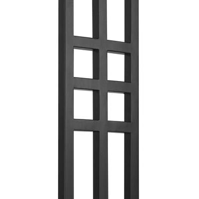 Franklin Iron Works Industrial Floor Lamp 64" Tall Matte Black 3-Light Rectangular Linen White Glass Shades For Living Room House 6 Franklin Iron Works Industrial Floor Lamp 64" Tall Matte Black 3-Light Rectangular Linen White Glass Shades For Living Room House - Image 4