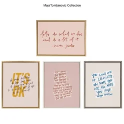 18" X 24" Sylvie Do What We Love Framed Canvas Wall Art By Maja Tomljanovic Gold - Kate And Laurel -Safavieh Store GUEST 19fac891 ed2f 4a0b 9db9 42c107c8608d