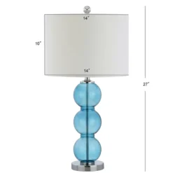 (Set Of 2) 27" Bella Glass Triple Sphere Table Lamp Sky Blue (Includes LED Light Bulb) - JONATHAN Y -Safavieh Store GUEST 1a6a9d7f 0119 463d bc11 c9e05c20074b