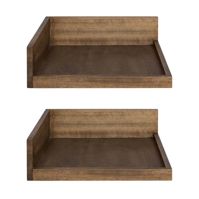 4.5" X 2.2" 2pk Levie Floating Corner Wooden Wall Shelf Set - Kate & Laurel All Things Decor 3 4.5" X 2.2" 2pk Levie Floating Corner Wooden Wall Shelf Set - Kate & Laurel All Things Decor