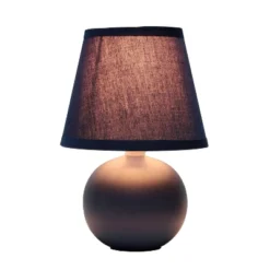 8.66" Petite Ceramic Orb Base Bedside Table Desk Lamp With Matching Tapered Drum Fabric Shade Blue - Creekwood Home -Safavieh Store GUEST 1ca651c6 a660 4b6c be9f 9c291eaf03e9