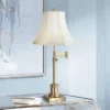 360 Lighting Traditional Swing Arm Desk Table Lamp Adjustable Height 36" Tall Antique Brass Imperial Creme Fabric Bell Shade Living Room -Safavieh Store GUEST 1f8c495e b5bb 4b5c a011 15ff5e117bf3