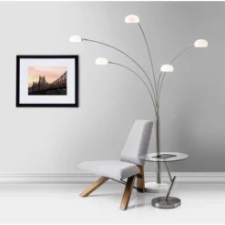 86" Luna Arc Lamp (Includes Light Bulb) Silver - Adesso -Safavieh Store GUEST 20a79562 fb73 4417 be51 c164ce6595fb