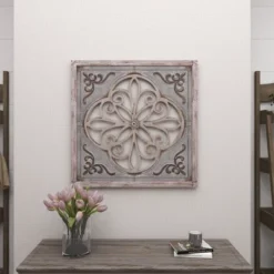 Farmhouse Wood Wall Decor Gray - Olivia & May -Safavieh Store GUEST 21c018bc 9a42 4a47 adcb 6aa587976635